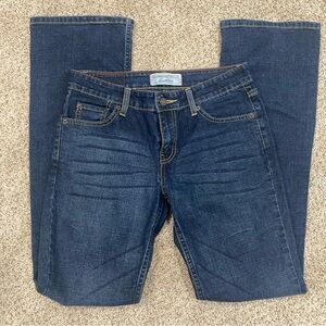 Levi Strauss Lowrise Boot Cut Jeans Dark Wash Size 5 Long